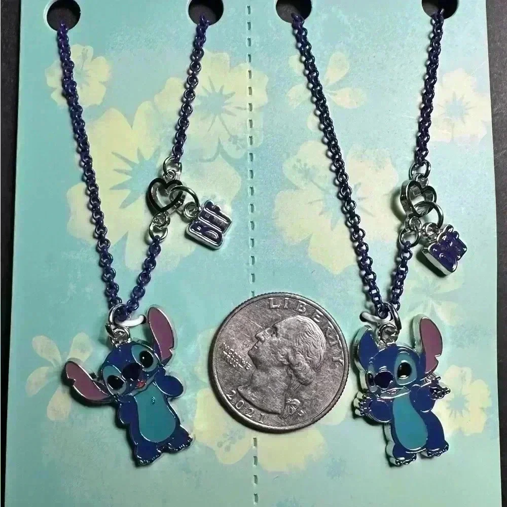 NWT Girls Lilo & Stitch Bff Necklace Official Licensed Wear One Share One